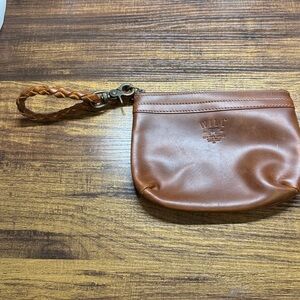 Brown Leather Wristlet